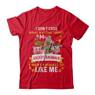 I Don't Care What Anyone Thinks Of Me Except Animals-T-Shirt & Hoodie-Premium T-Shirt-Red