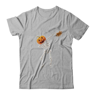Halloween Dabbing Skeleton Football-T-Shirt & Hoodie-Premium T-Shirt-Heather Gray