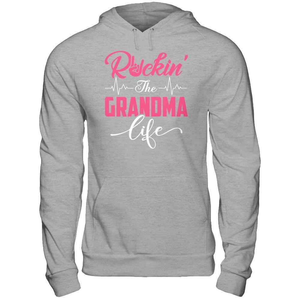 Rockin' The Grandma Life-T-Shirt & Hoodie-Pullover Hoodie-Sport Grey
