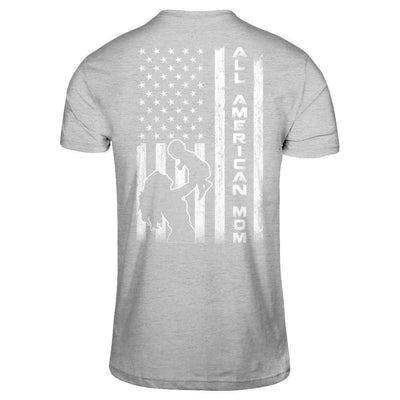 All American Mom Flag-T-Shirt & Hoodie-Premium T-Shirt-Heather Gray