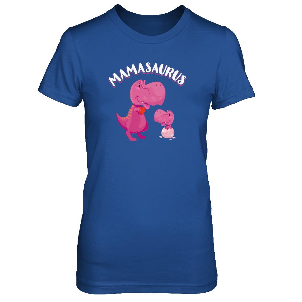 Mama Mamasaurus Rex Cute Dinosaur Mothers Day-T-Shirt & Tank Top-Women's T-Shirt-Royal