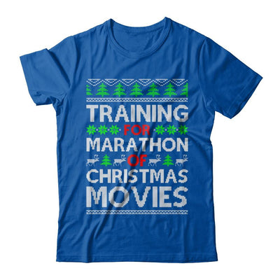Training For A Marathon Of Christmas Movies-T-Shirt & Sweatshirt-Premium T-Shirt-Royal