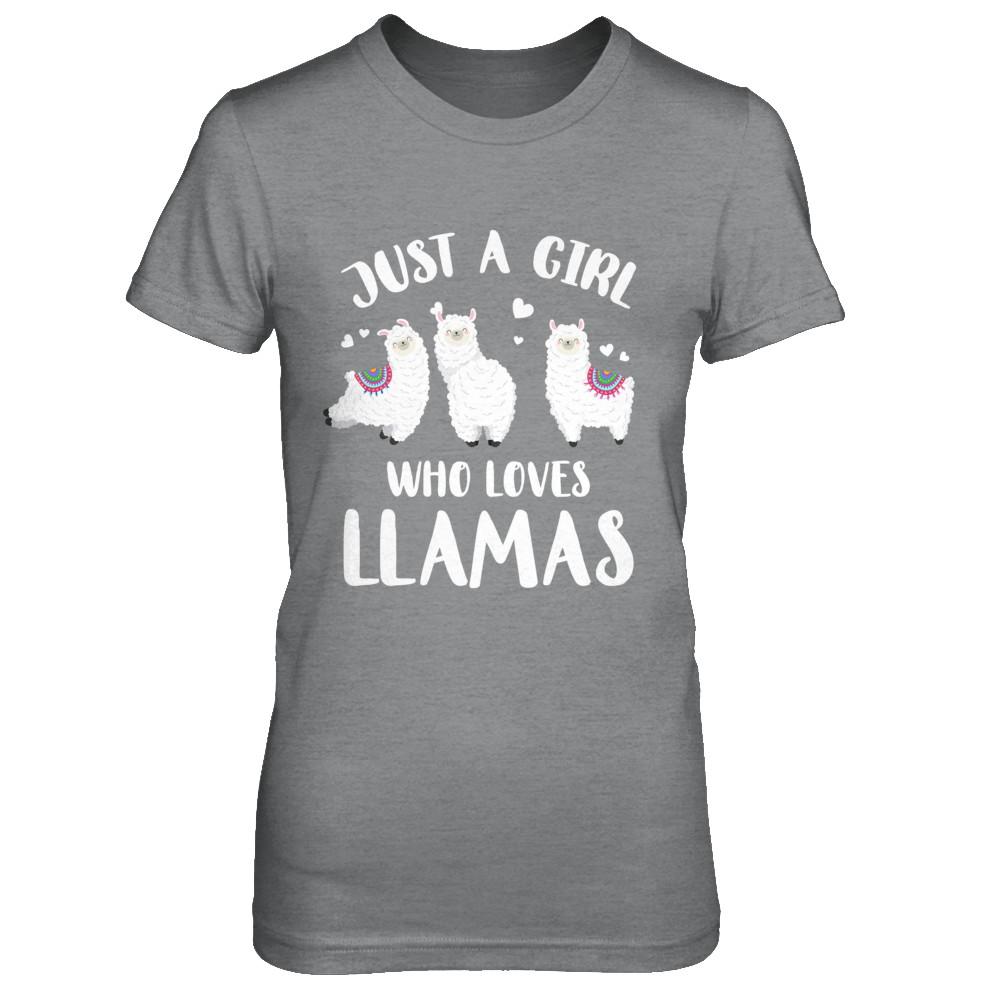 Just A Girl Who Loves Llamas-T-Shirt & Hoodie-Women's T-Shirt-Sport Grey