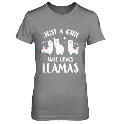 Just A Girl Who Loves Llamas-T-Shirt & Hoodie-Women's T-Shirt-Sport Grey