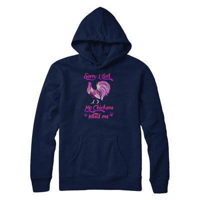 Rise Castle Sorry I Cant My Chickens Need Me-T-Shirt & Tank Top-Pullover Hoodie-Navy