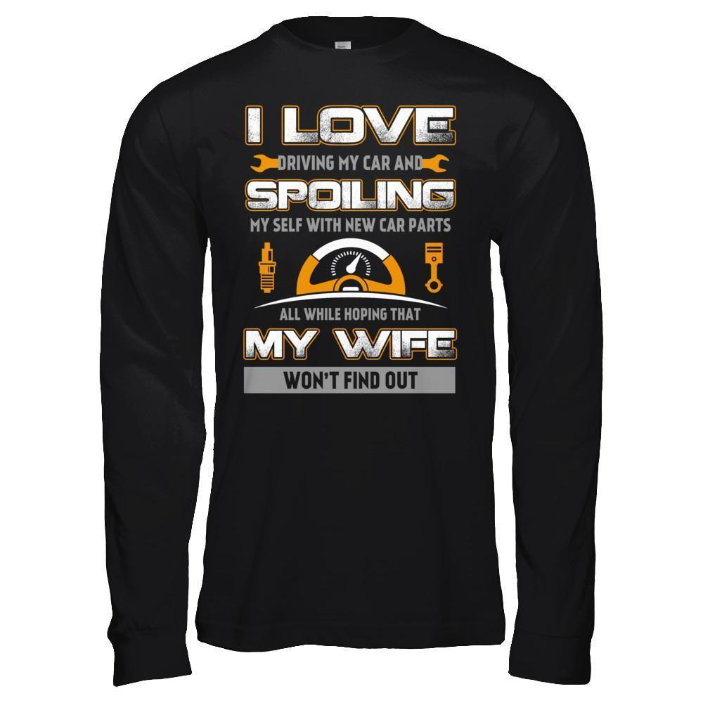 I Love Spoiling My Wife Husband-T-Shirt & Hoodie-Long Sleeve T-Shirt-Black