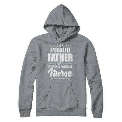 I'm A Proud Father From Awesome Nurse Daughter Dad-T-Shirt & Hoodie-Pullover Hoodie-Light Steel