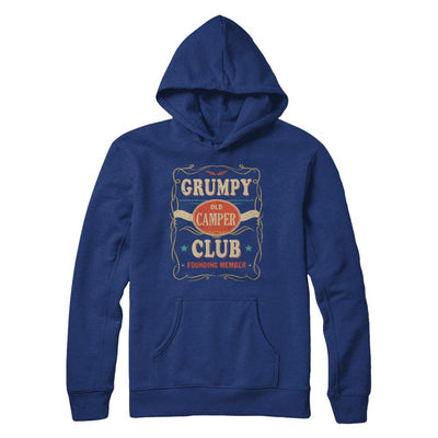 Grumpy Old Camper Club Founding Member Papa Camping-T-Shirt & Hoodie-Pullover Hoodie-Deep Royal