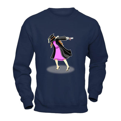 Funny Dabbing Senior College High School Graduation 2018-T-Shirt & Hoodie-Crewneck Sweatshirt-Navy