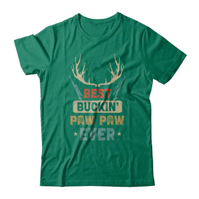 Vintage Best Buckin' Paw Paw Ever Deer Hunting-T-Shirt & Hoodie-Classic T-Shirt-Kelly Green