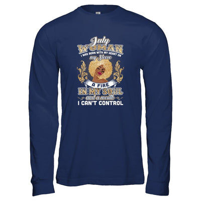 I'm A July Woman Funny Birthday-T-Shirt & Tank Top-Long Sleeve T-Shirt-Navy