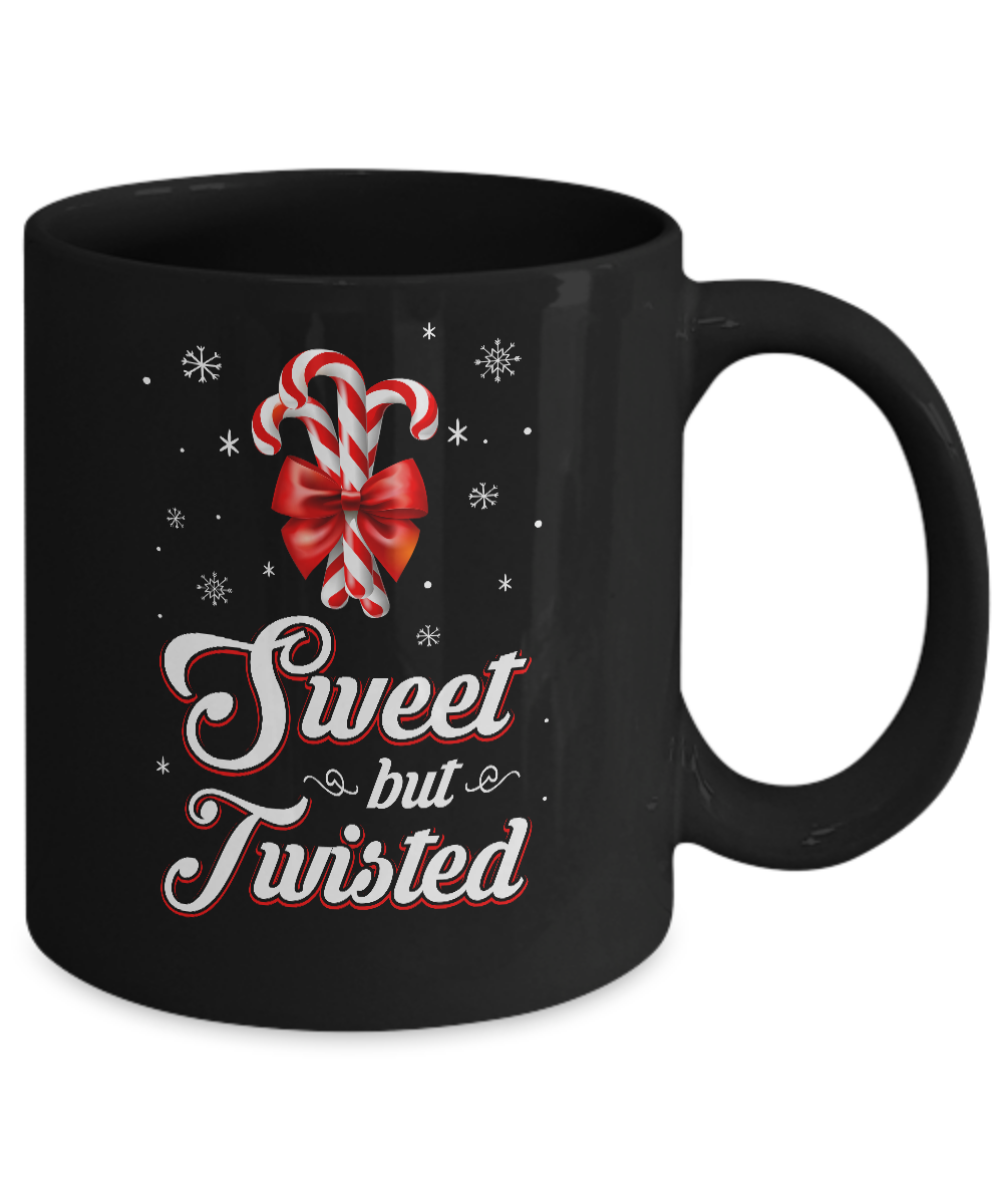 Sweet But Twisted Funny Candy Christmas Gifts Mug-Coffee Mug-11oz Mug-Black