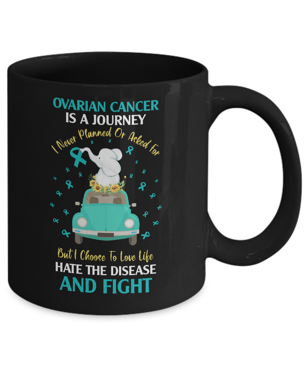 Ovarian Cancer Awareness Is A Journey Mug-Coffee Mug-11oz Mug-Black