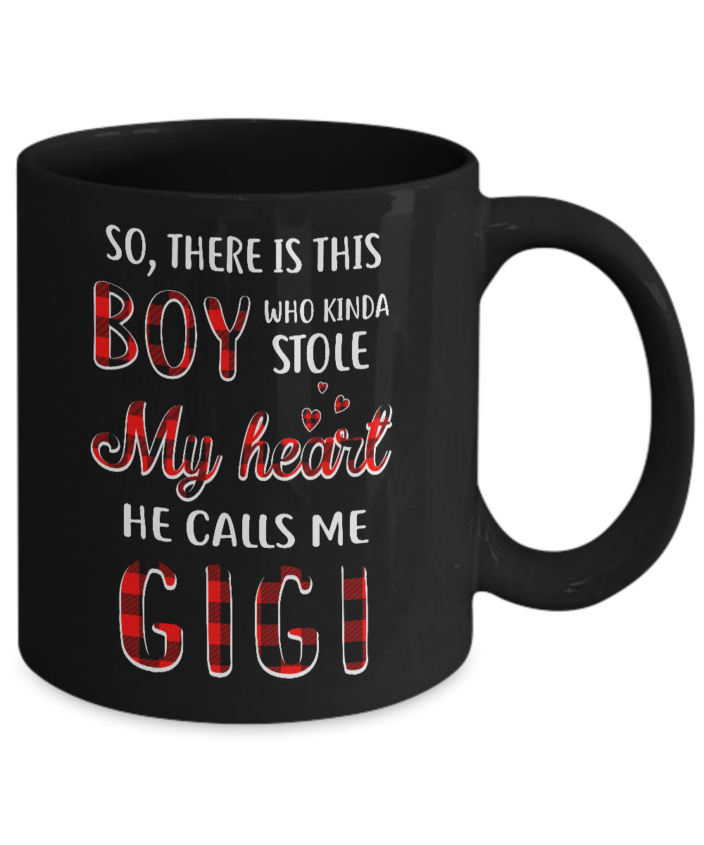 This Boy Who Kinda Stole My Heart He Calls Me Gigi Mug-Coffee Mug-11oz Mug-Black