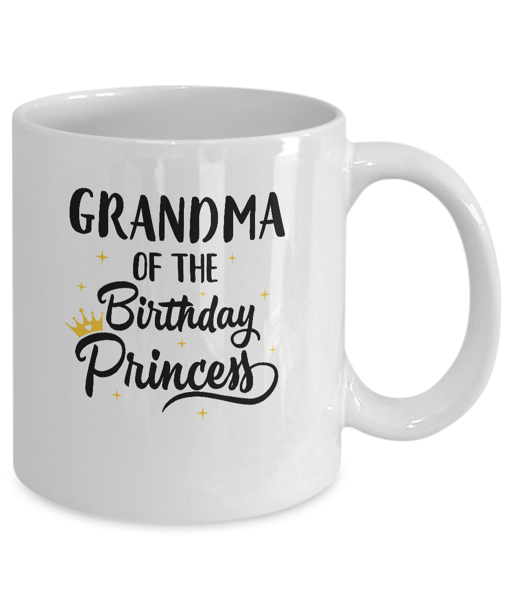 Grandma Of The Birthday Princess Matching Family Party Mug-Coffee Mug-11oz Mug-White