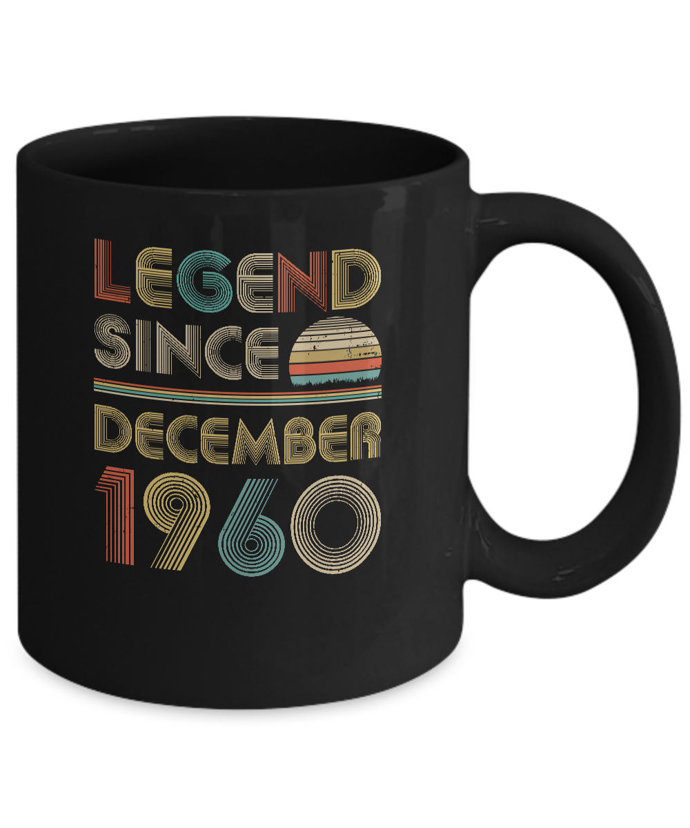 Legend Since December 1960 Vintage 61th Birthday Gifts Mug-Coffee Mug-11oz Mug-Black
