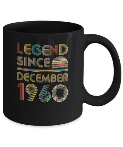 Legend Since December 1960 Vintage 61th Birthday Gifts Mug-Coffee Mug-11oz Mug-Black