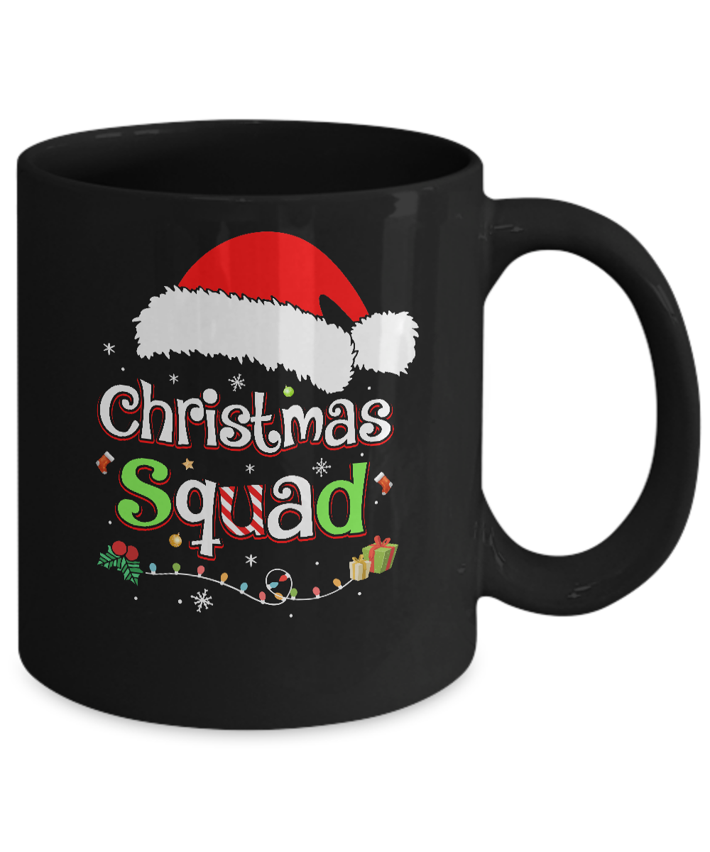 Santa Family Matching Pajamas Christmas Squad Mug-Coffee Mug-11oz Mug-Black