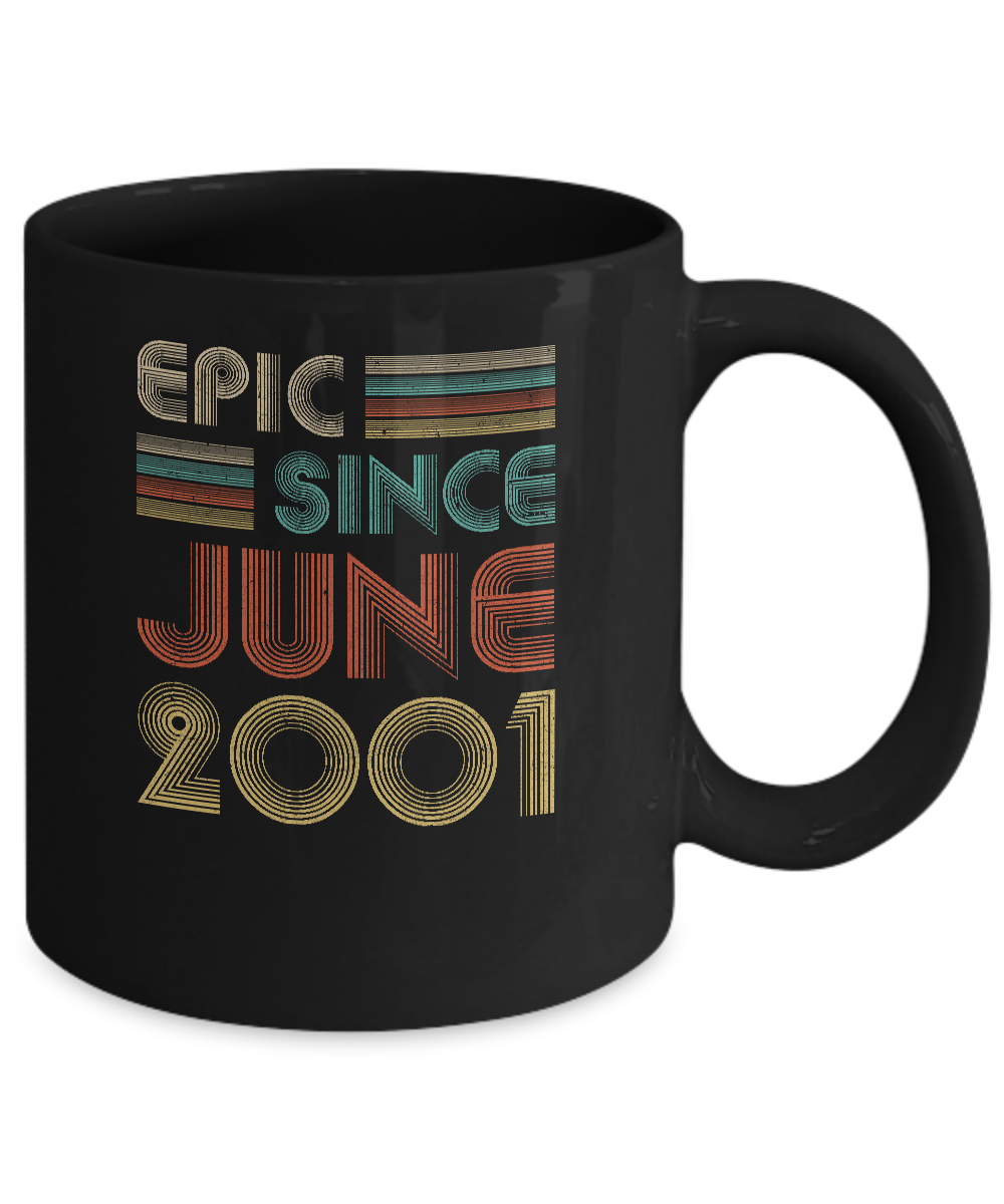 Epic Since June 2001 Vintage 20th Birthday Gifts Mug-Coffee Mug-11oz Mug-Black