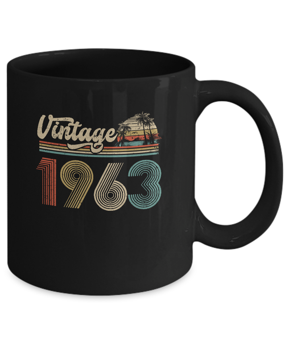58th Birthday Gift Vintage 1963 Classic Mug-Coffee Mug-11oz Mug-Black