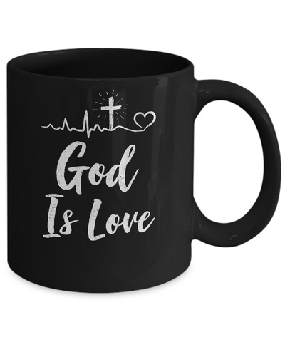 God Is Love Christian Gifts Women Mug-Coffee Mug-11oz Mug-Black