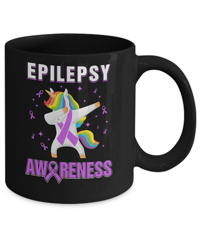 Inspirational Epilepsy Awareness Unicorn Support Mug-Coffee Mug-11oz Mug-Black