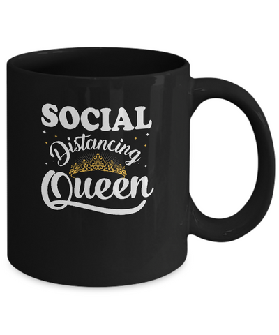 Social Distancing Queen Quarantine Mug-Coffee Mug-11oz Mug-Black