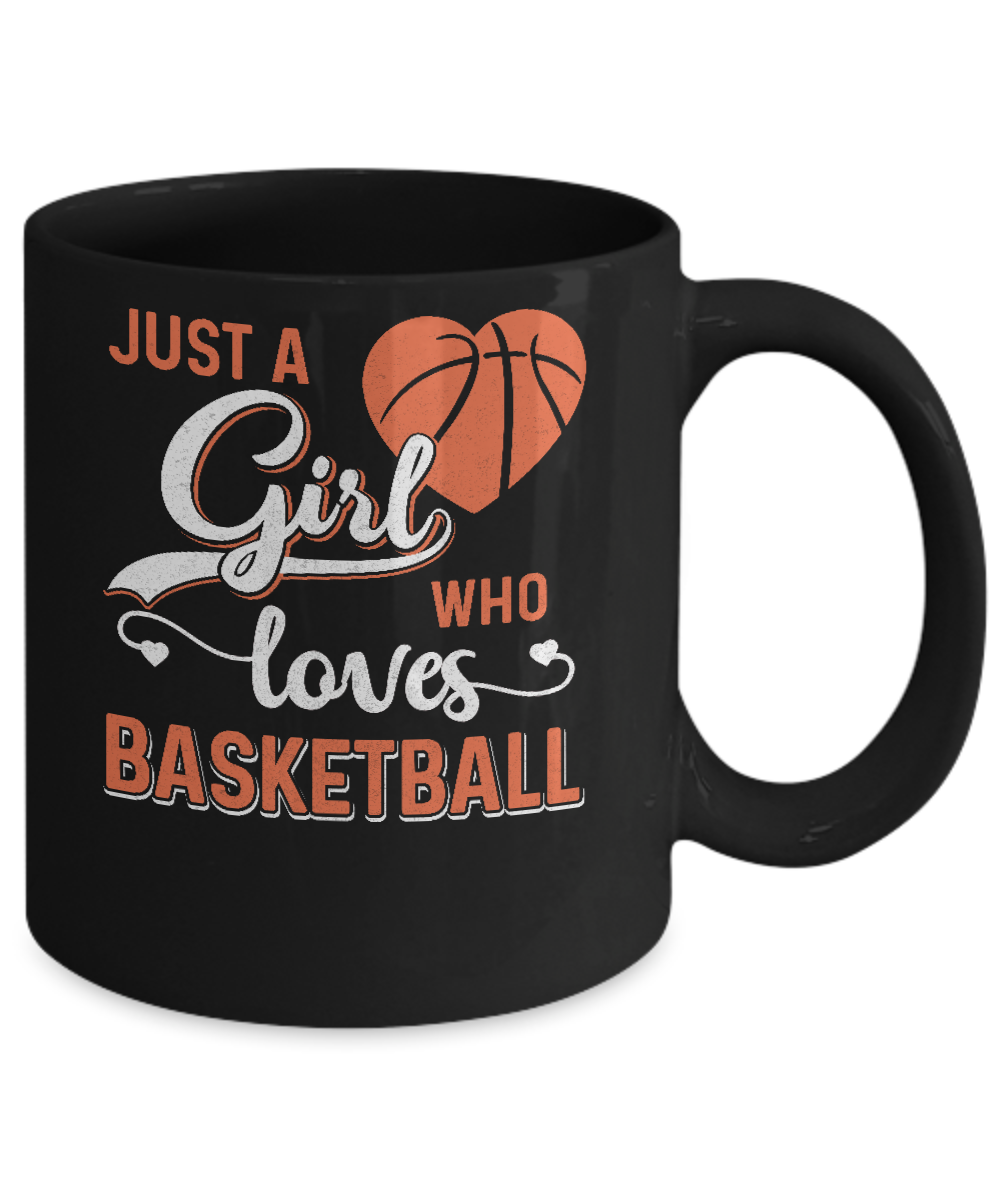 Just A Girl Who Loves Basketball Mug-Coffee Mug-11oz Mug-Black