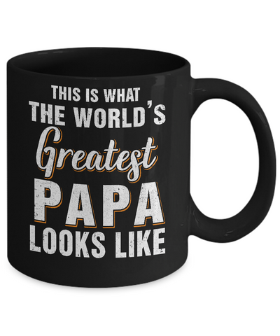 What World's Greatest Papa Looks Like Fathers Day Mug-Coffee Mug-11oz Mug-Black