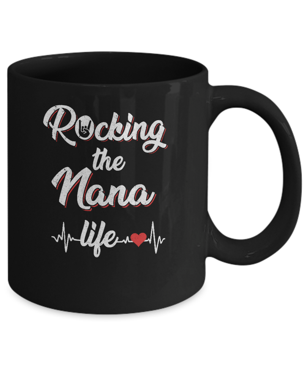 Rocking The Nana Life Mothers Day Gifts Mug-Coffee Mug-11oz Mug-Black