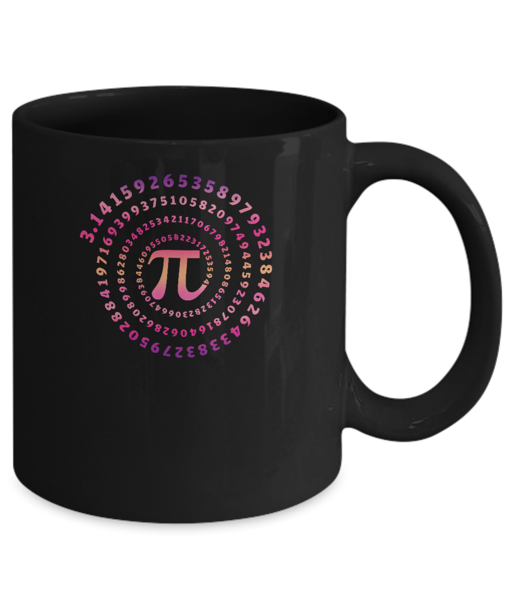 Pi Spiral Novelty-Coffee Mug-11oz Mug-Black