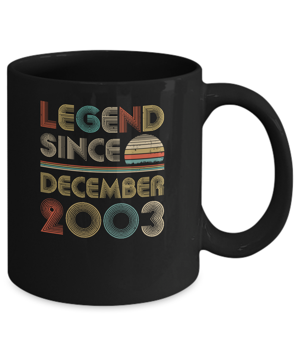 Legend Since December 2003 Vintage 18th Birthday Gifts Mug-Coffee Mug-11oz Mug-Black