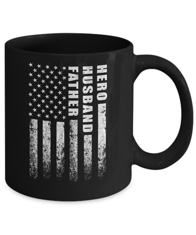 Veteran Soldier Husband Dad Hero Fathers Day Gift Mug-Coffee Mug-11oz Mug-Black