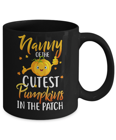 Halloween Nanny Of Cutest Pumpkins In The Patch Mug-Coffee Mug-11oz Mug-Black