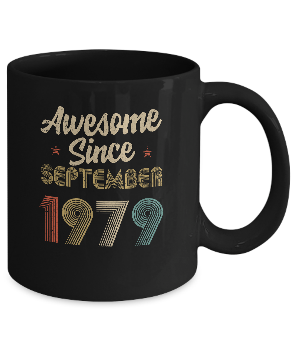 Awesome Since September 1979 Vintage 42th Birthday Gifts Mug-Coffee Mug-11oz Mug-Black