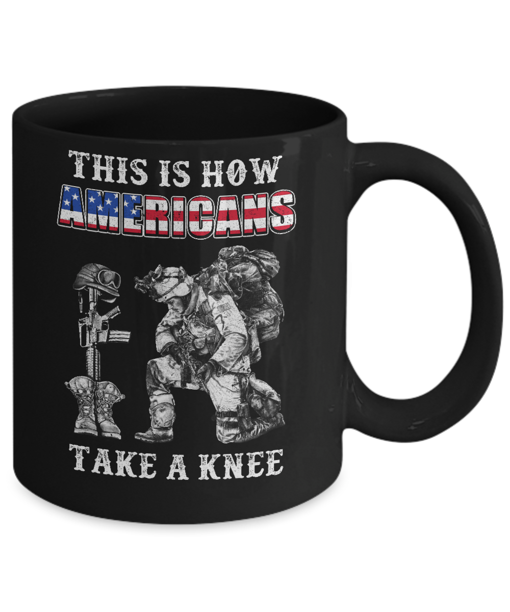 Veteran This Is How Americans Take A Kneel Mug-Coffee Mug-11oz Mug-Black