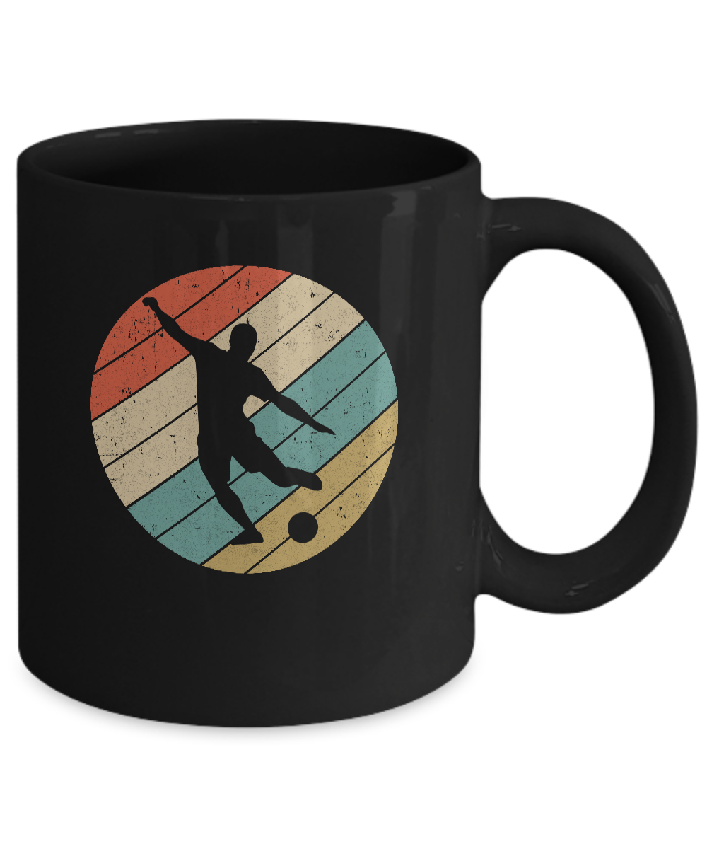 Retro Vintage Soccer Gifts Mug-Coffee Mug-11oz Mug-Black