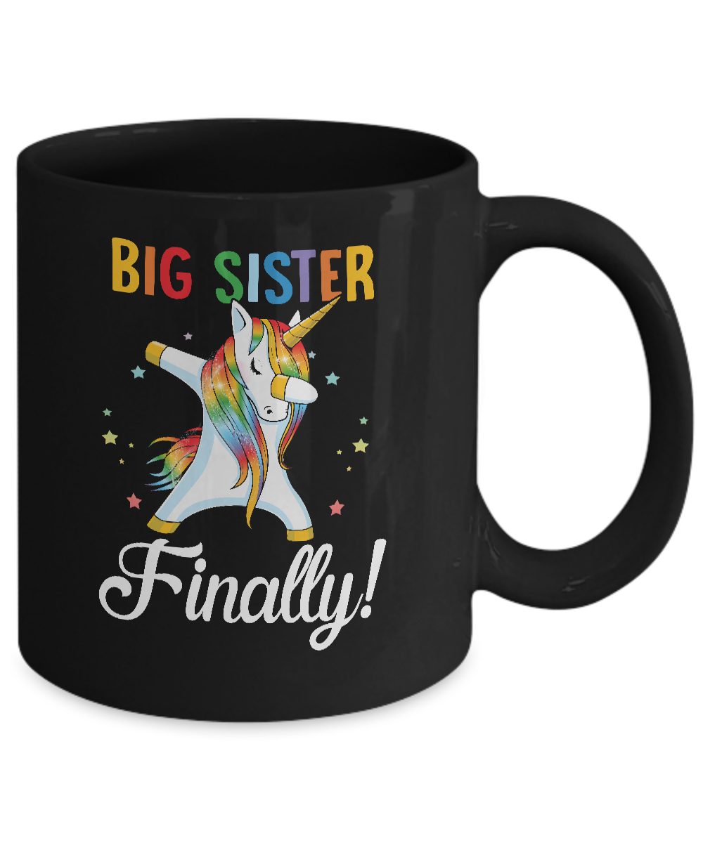 Big Sister Finally Unicorn For Girl Mug-Coffee Mug-11oz Mug-Black