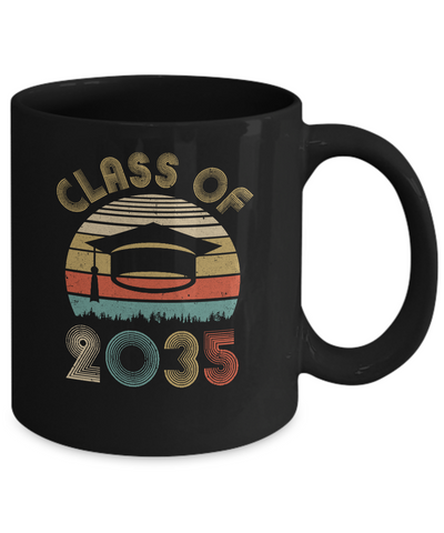 Class Of 2035 Grow With Me Graduation First Day Of School Mug-Coffee Mug-11oz Mug-Black