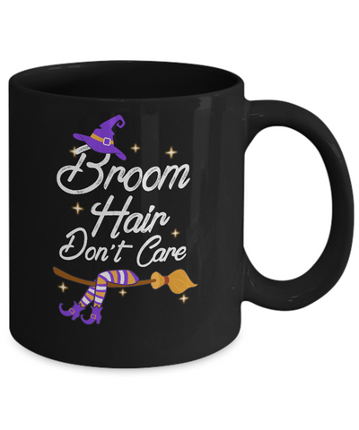 Broom Hair Don't Care Witch Halloween Mug-Coffee Mug-11oz Mug-Black