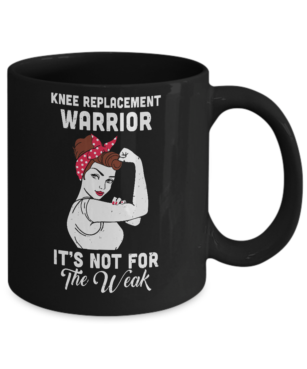 Knee Replacement Warrior Gift For Women Mug-Coffee Mug-11oz Mug-Black