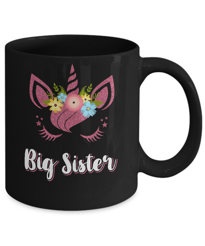 Unicorn Big Sister I'm Going To Be A Big Sister Mug-Coffee Mug-11oz Mug-Black