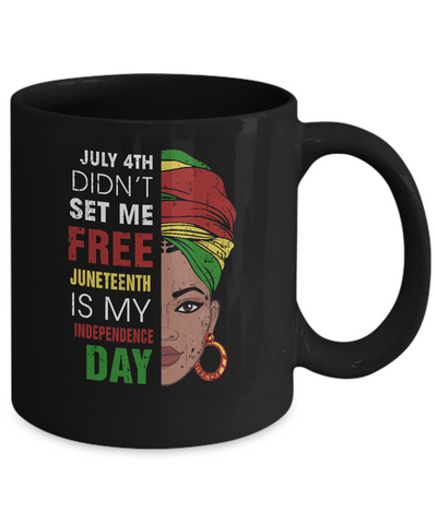 Juneteenth Is My Independence Day Not July 4Th Mug-Coffee Mug-11oz Mug-Black