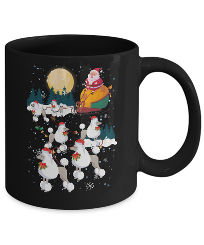 Dog Reindeer Poodle Christmas Gift Mug-Coffee Mug-11oz Mug-Black