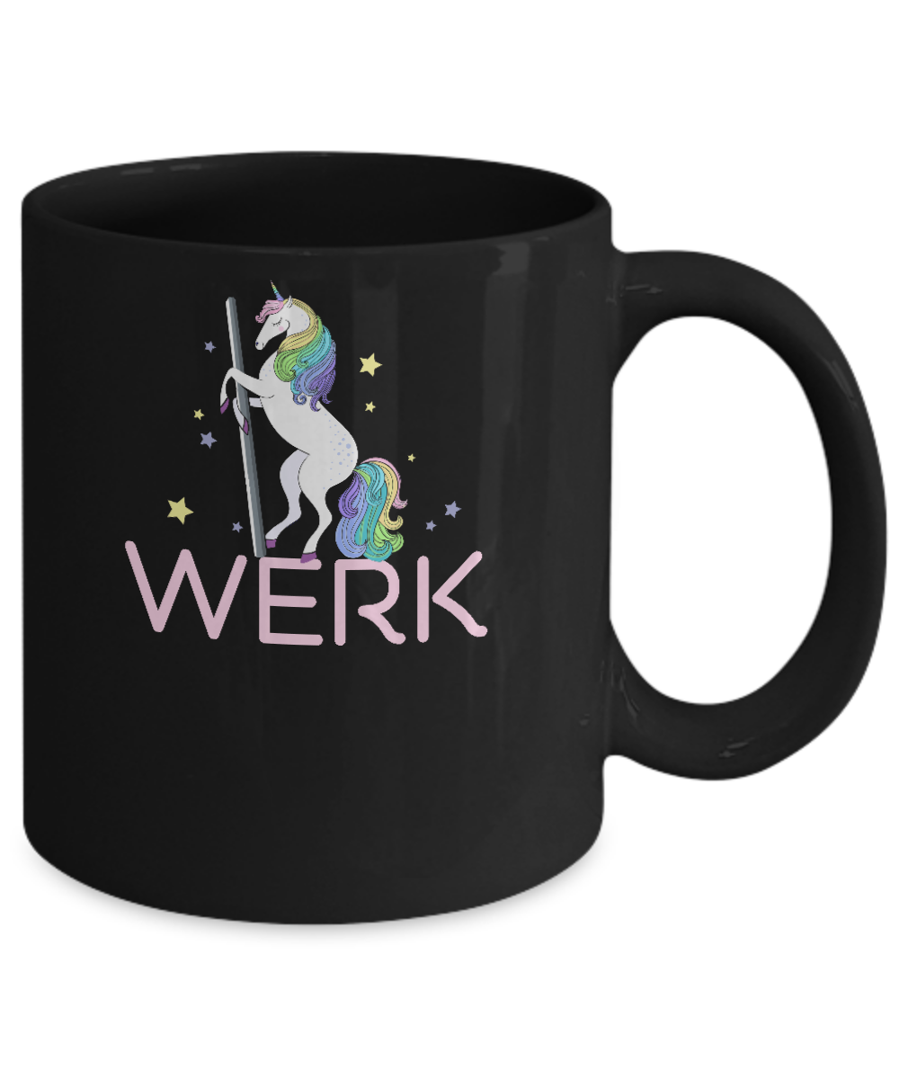 Werk Unicorn Funny Mug-Coffee Mug-11oz Mug-Black