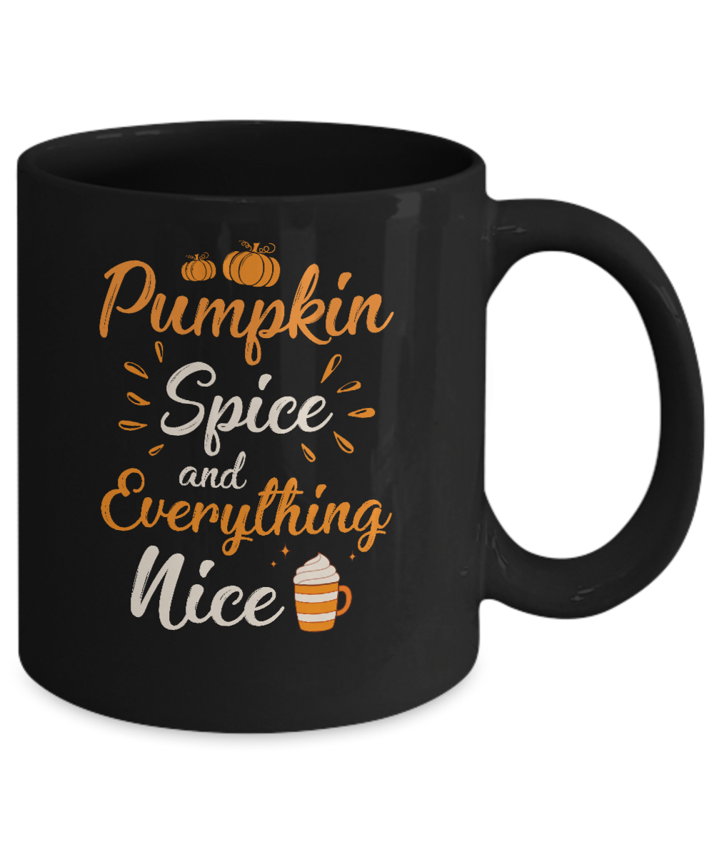 Pumpkin Spice Everything Nice Halloween Costume Mug-Coffee Mug-11oz Mug-Black