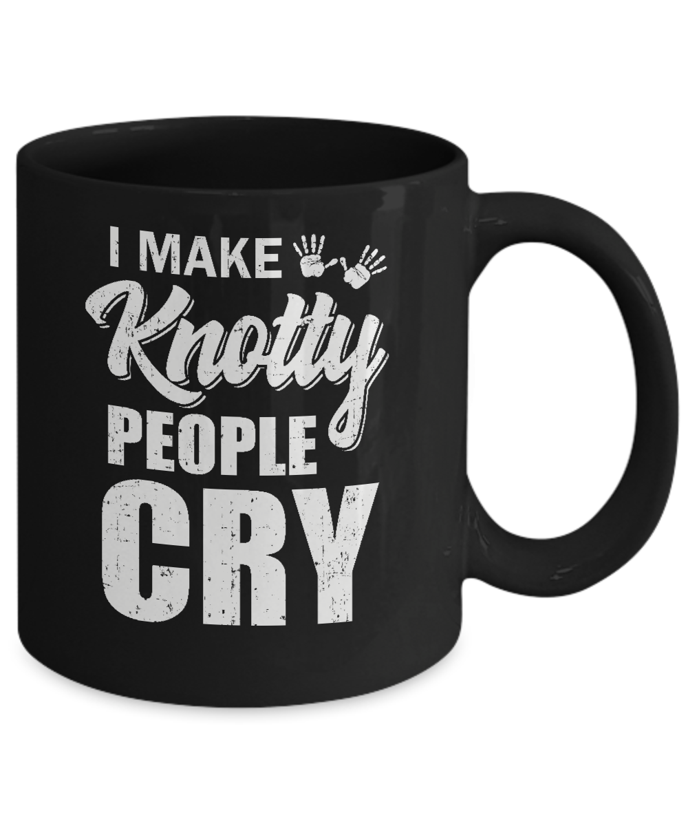 I Make Knotty People Cry Massage Therapist Gift Mug-Coffee Mug-11oz Mug-Black