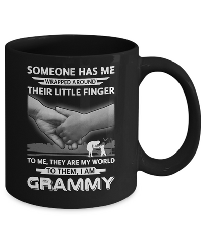 Someone Has Me Wrapped Around Their Little Finger GRAMMY Mug-Coffee Mug-11oz Mug-Black