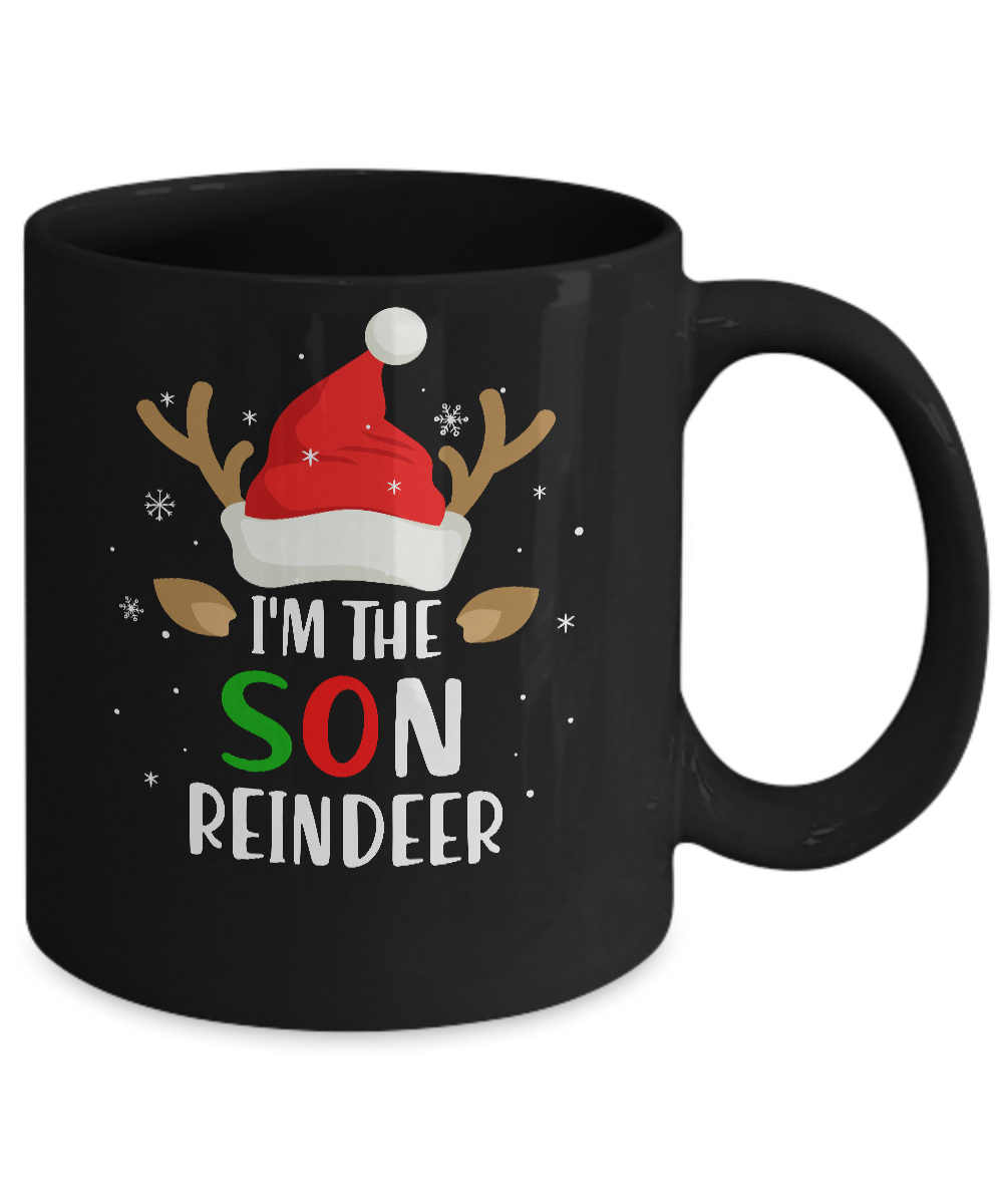 I'm The Son Reindeer Matching Family Christmas Mug-Coffee Mug-11oz Mug-Black