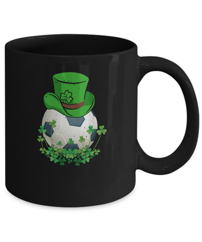 Shamrock Soccer Leprechaun St Patricks Day Mug-Coffee Mug-11oz Mug-Black